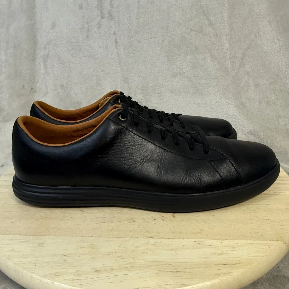 Cole Haan Grand Crosscourt II Mens Black Leather Sneakers C26655 Size 12M
